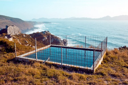Water pool above the sea